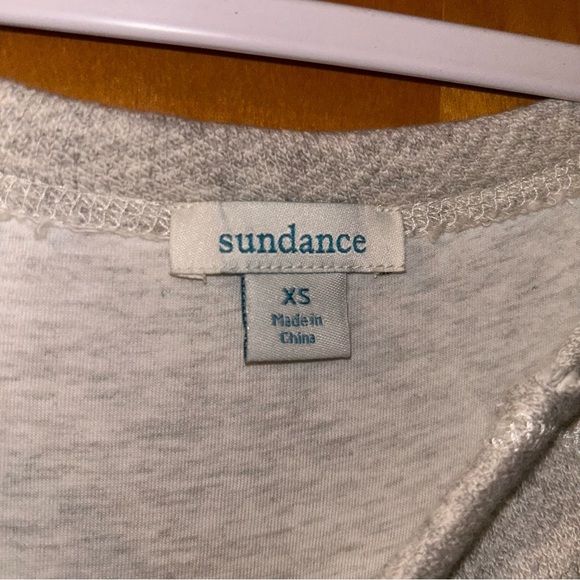 Sundance Best Friends Terry Dress Heather Gray tiered lace sweater size XS tunic - Picture 5 of 6